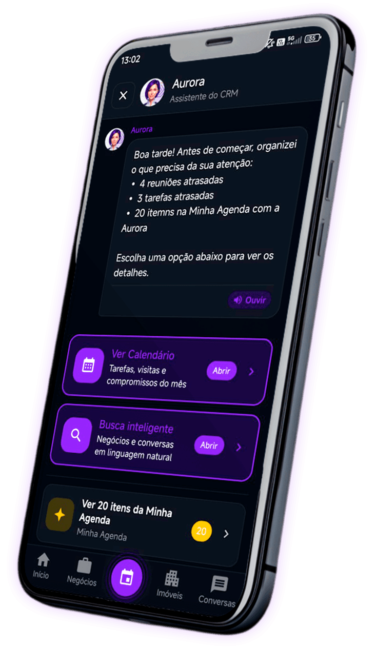 ConvertX App no celular com assistente Aurora